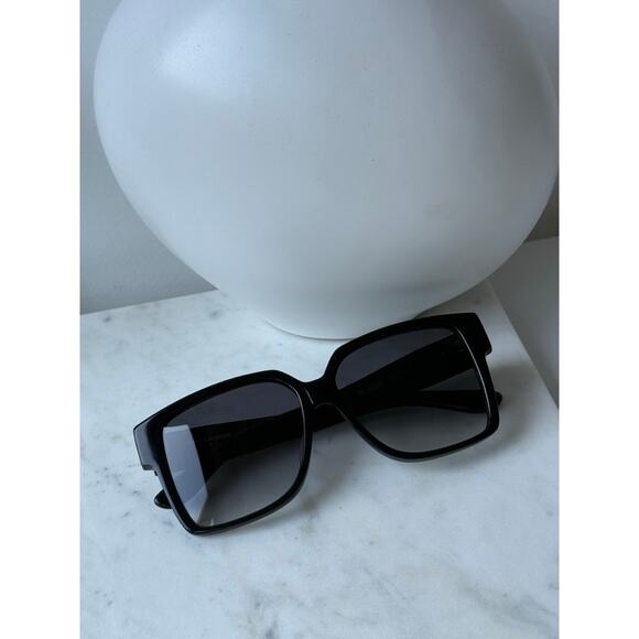 NEW Saint Laurent SL M9/F Black Square Oversized Sunglasses - Picture 9 of 10